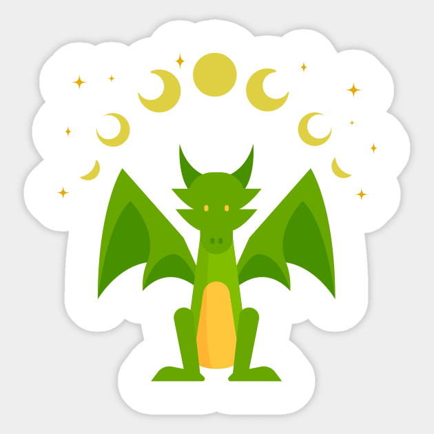 Yes it really is a green dragon. Sticker by DQOW